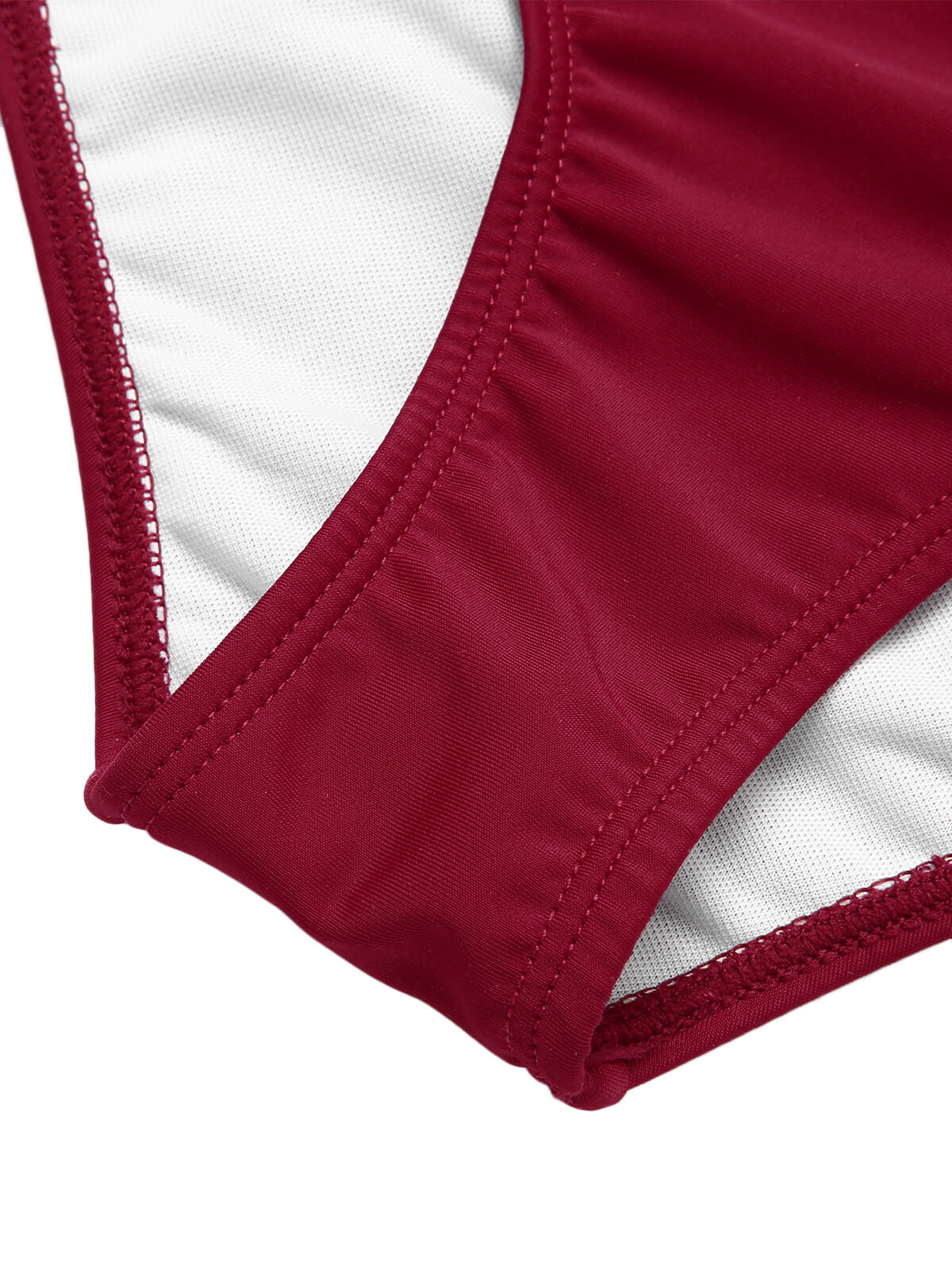 Red 1940s Strawberry Mesh Strap Swimsuit - Image 7