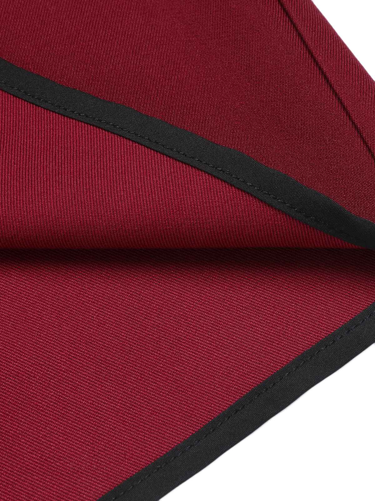 Red 1950s Elastic Waist Solid Shorts - Image 7