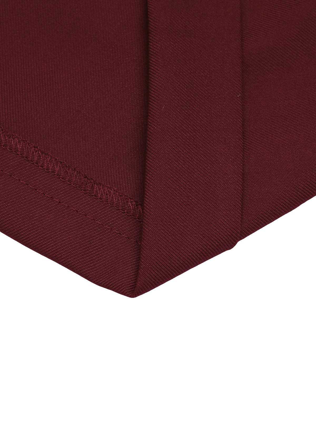 Red 1950s Pleated Turn Over Shorts - Image 6