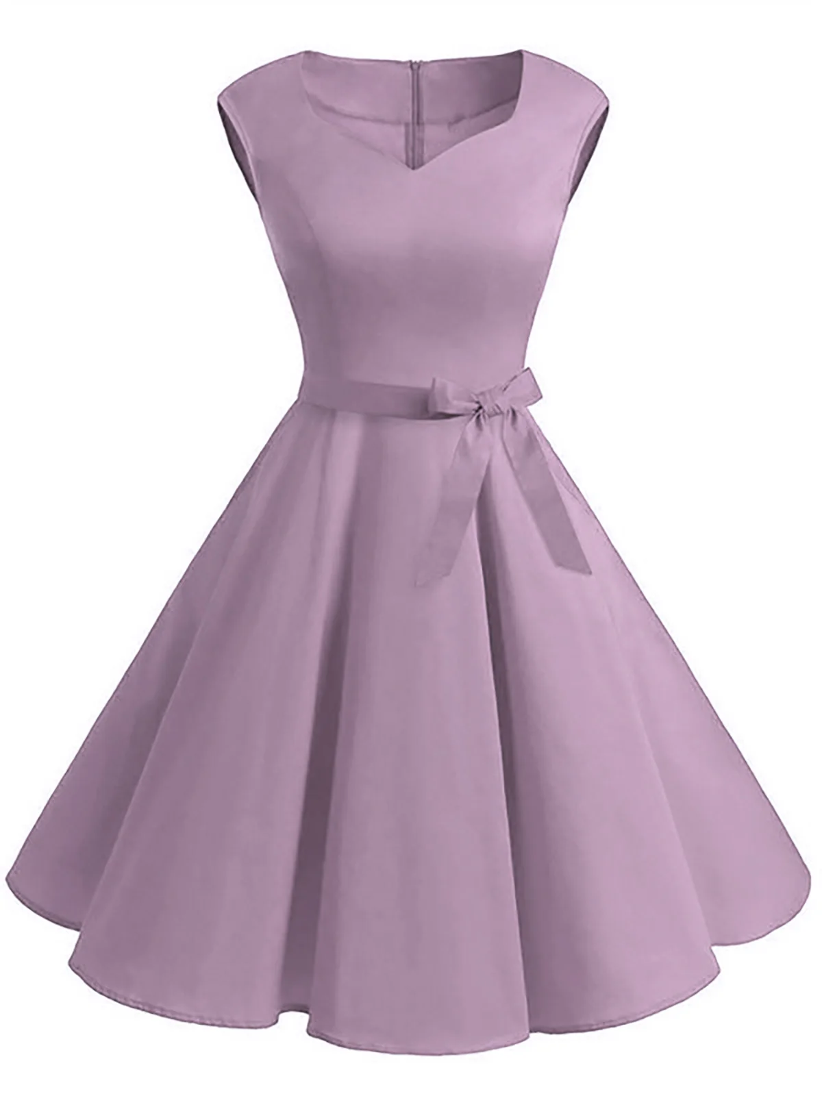 Red 1950s Sweetheart Swing Dress - Image 3
