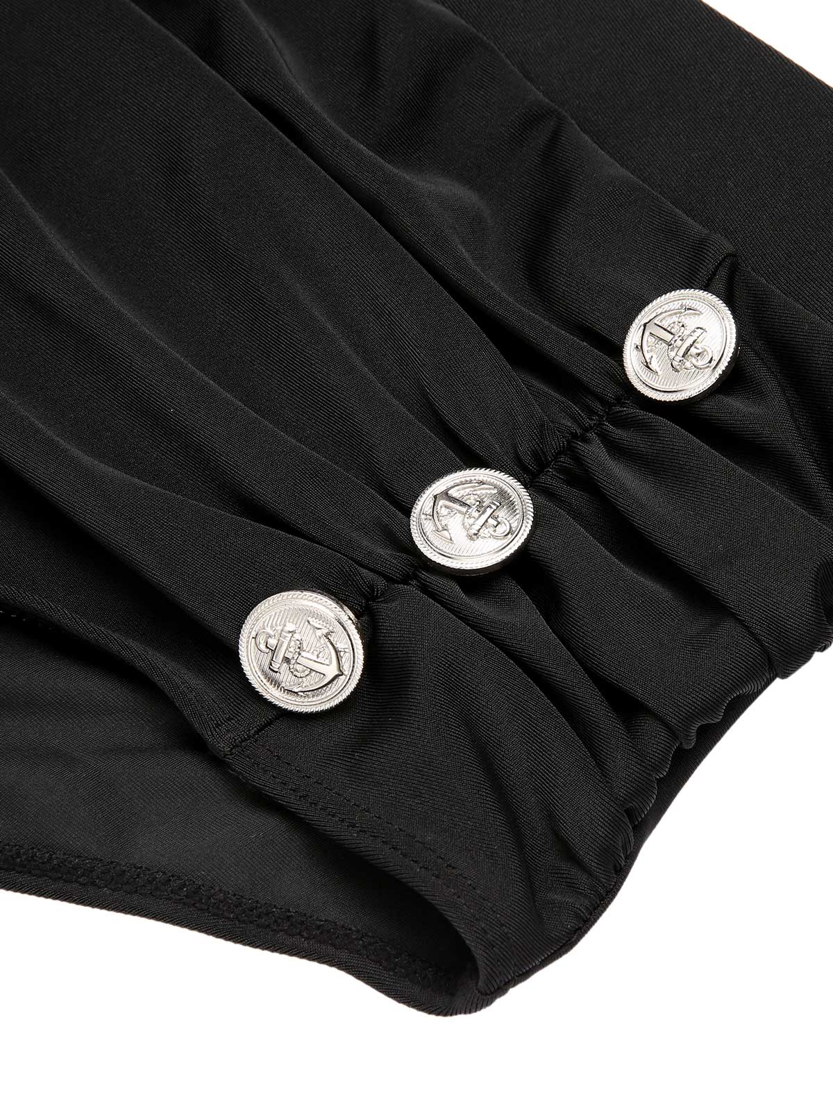 Red 1950s Strap Polka Dot Bikini Set - Image 3