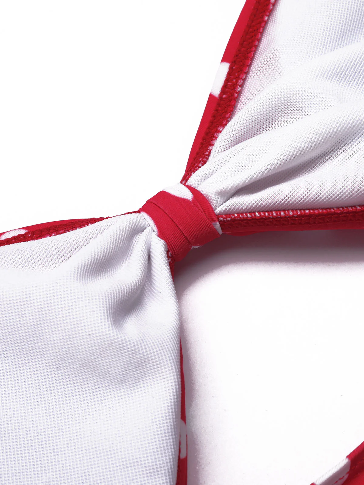 Red 1940s Polka Dot Strap One-Piece Swimsuit - Image 8