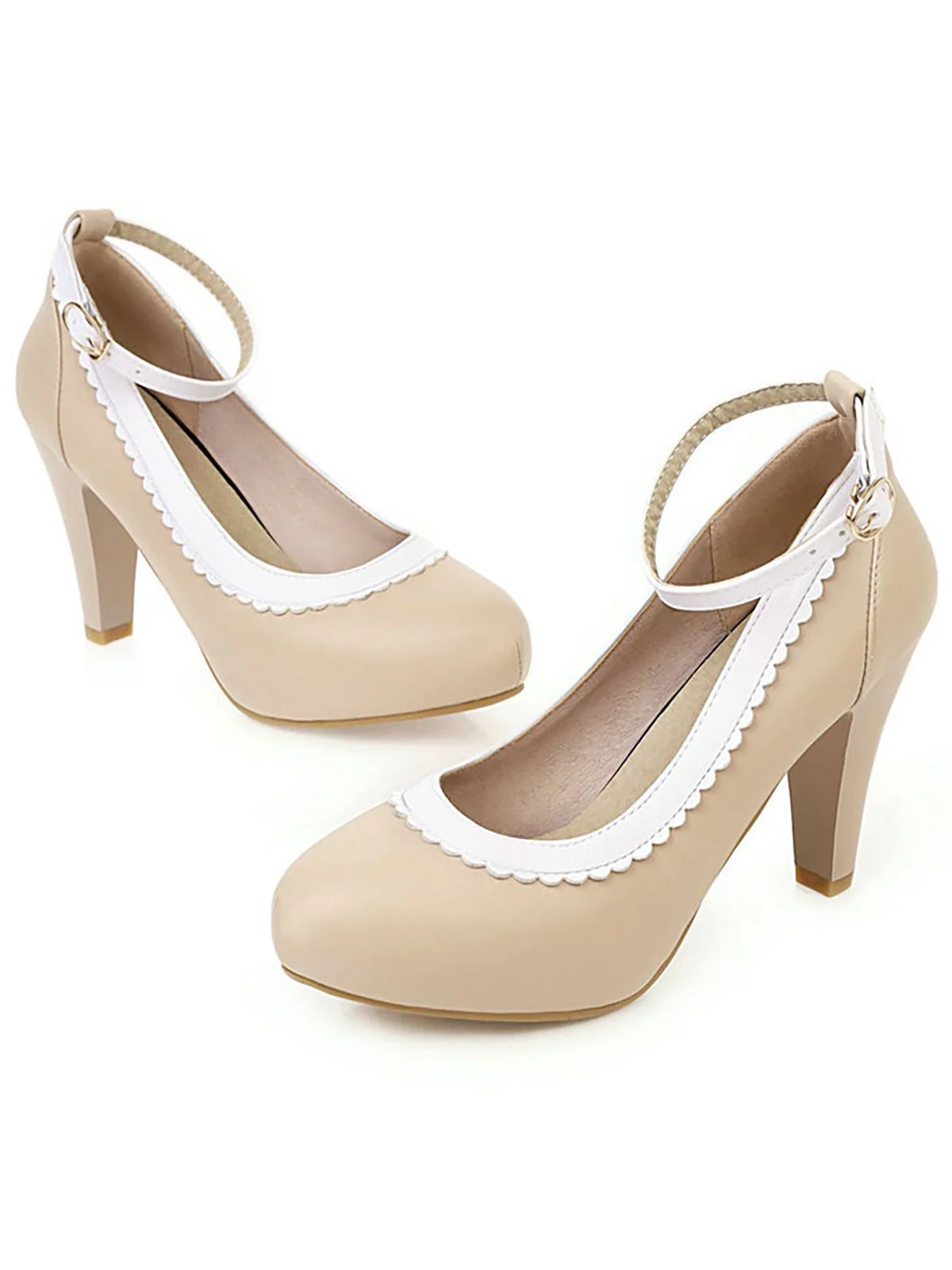 Retro Ankle Strap High Heels Shoes - Image 13