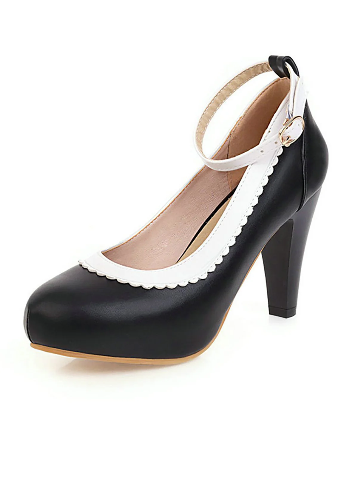 Retro Ankle Strap High Heels Shoes - Image 5