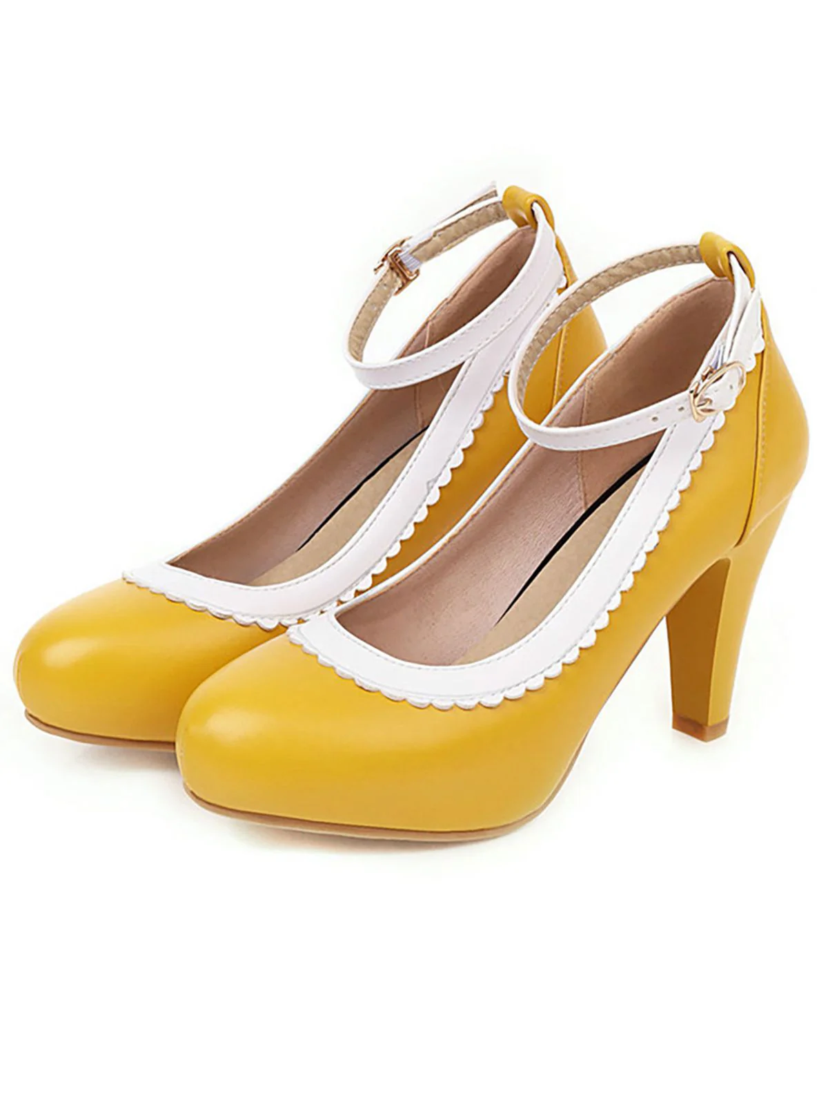 Retro Ankle Strap High Heels Shoes - Image 8