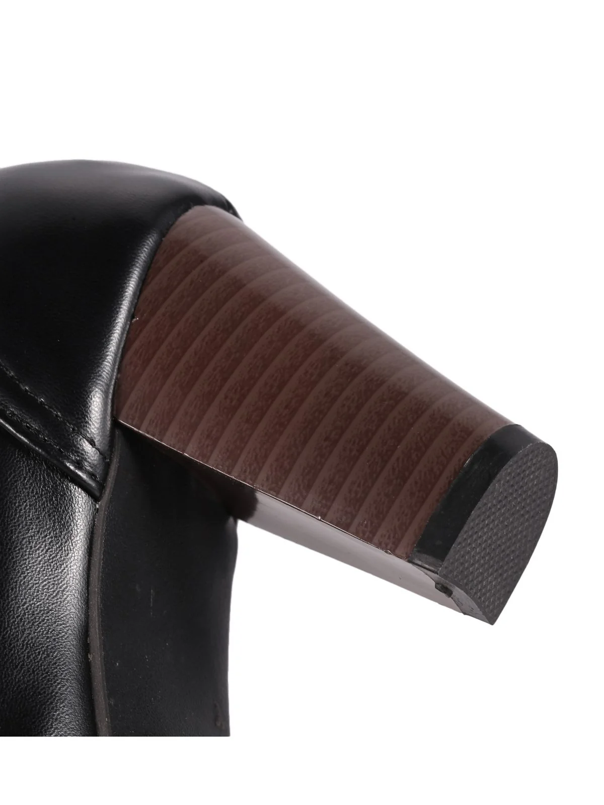 Retro Black T-Strap Chunky Heels Shoes - Image 7