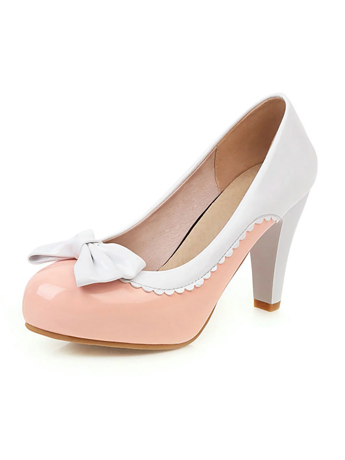 Retro Bowknot High Heels Shoes - Image 10