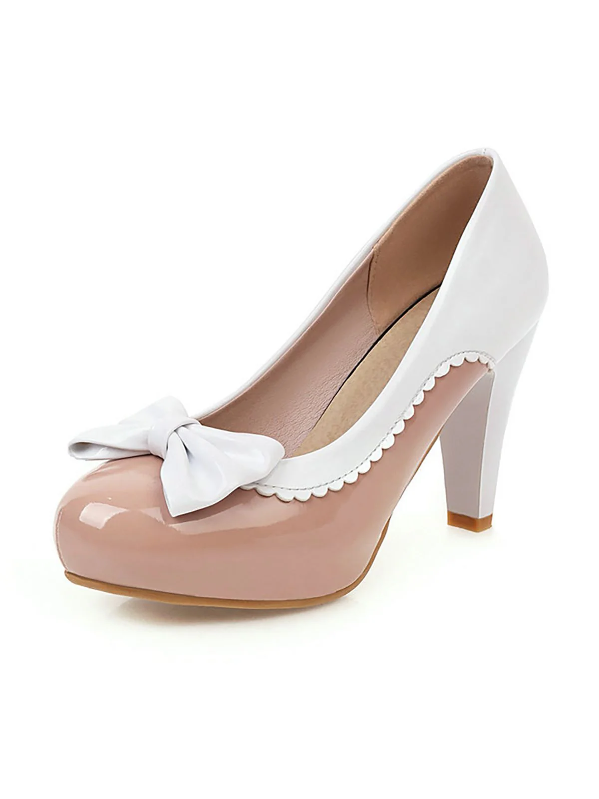Retro Bowknot High Heels Shoes - Image 14