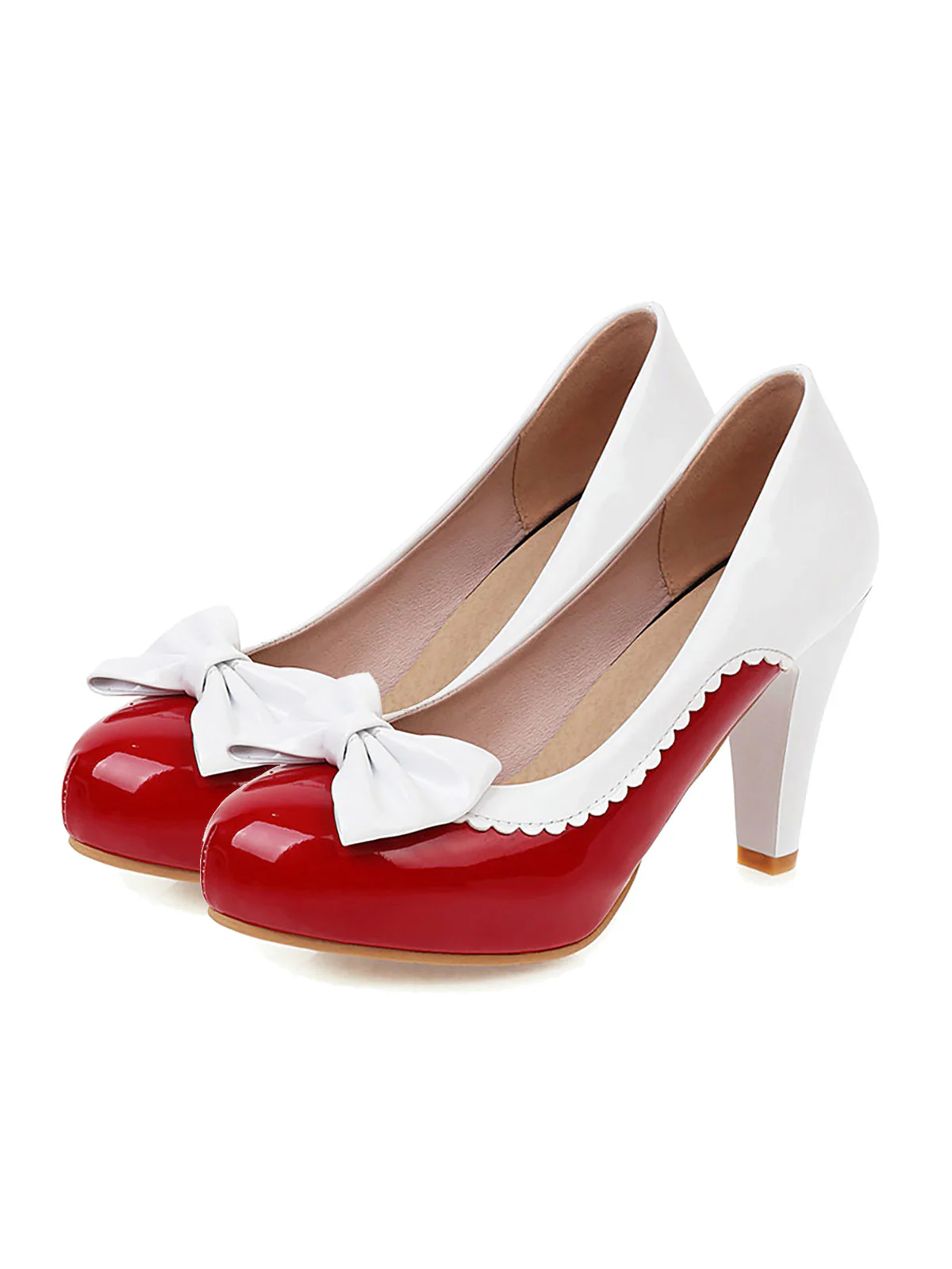 Retro Bowknot High Heels Shoes - Image 5