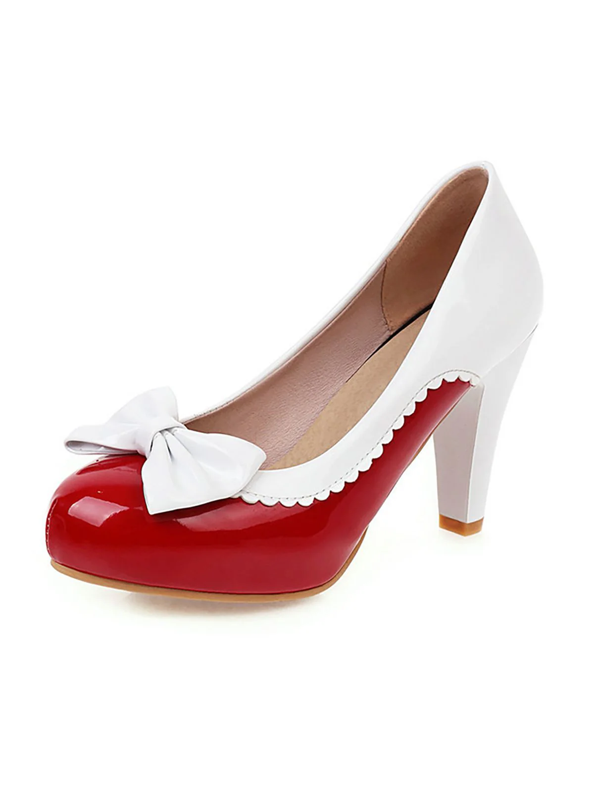 Retro Bowknot High Heels Shoes - Image 6