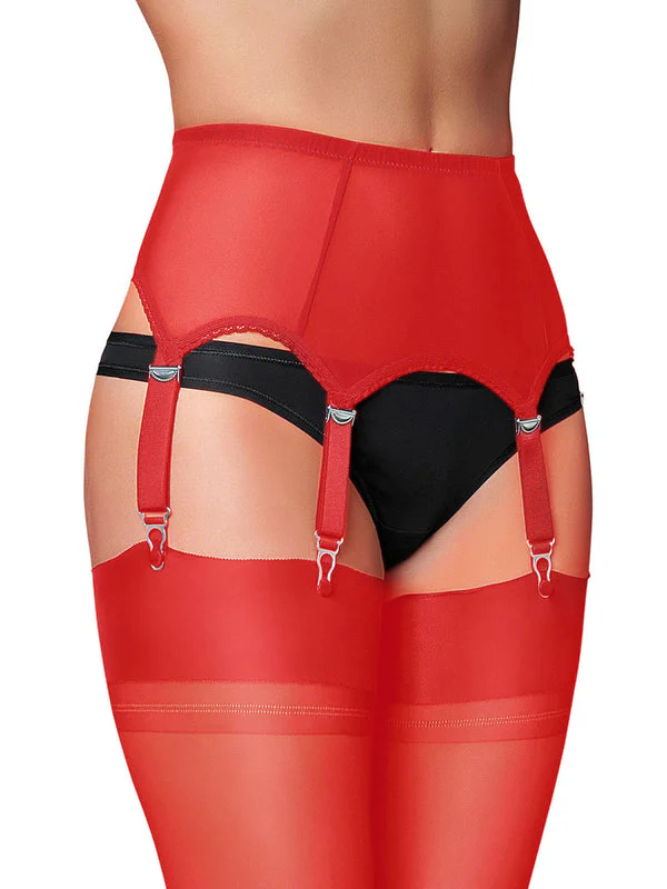 Retro Mesh 6 Straps Garter Belt - Image 4