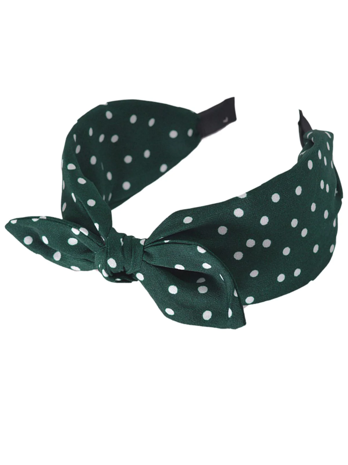 Retro Polka Dot Knotted Bowknot Headband - Image 3