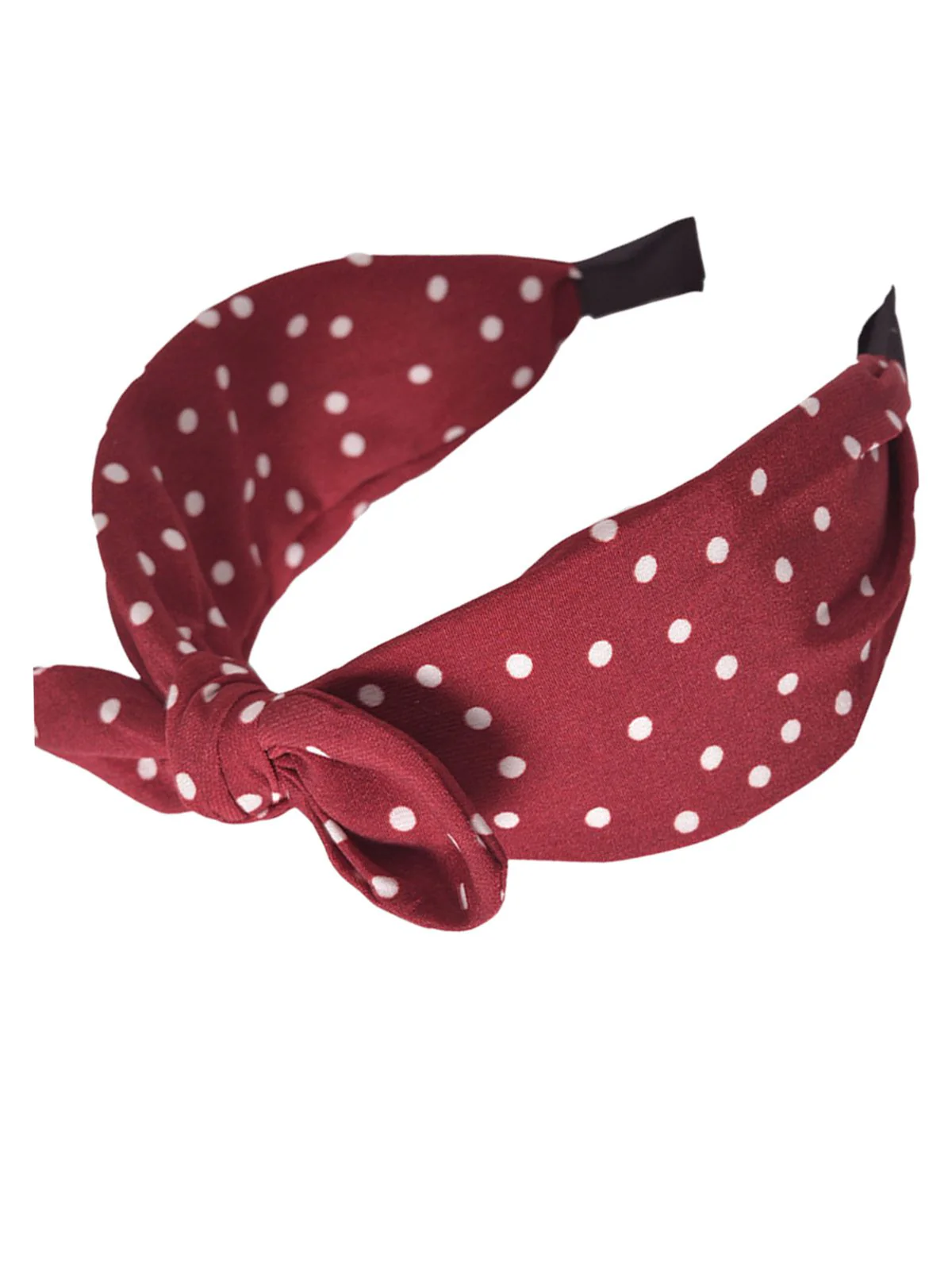 Retro Polka Dot Knotted Bowknot Headband - Image 4
