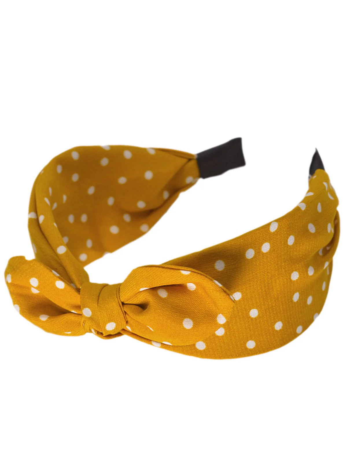 Retro Polka Dot Knotted Bowknot Headband - Image 5