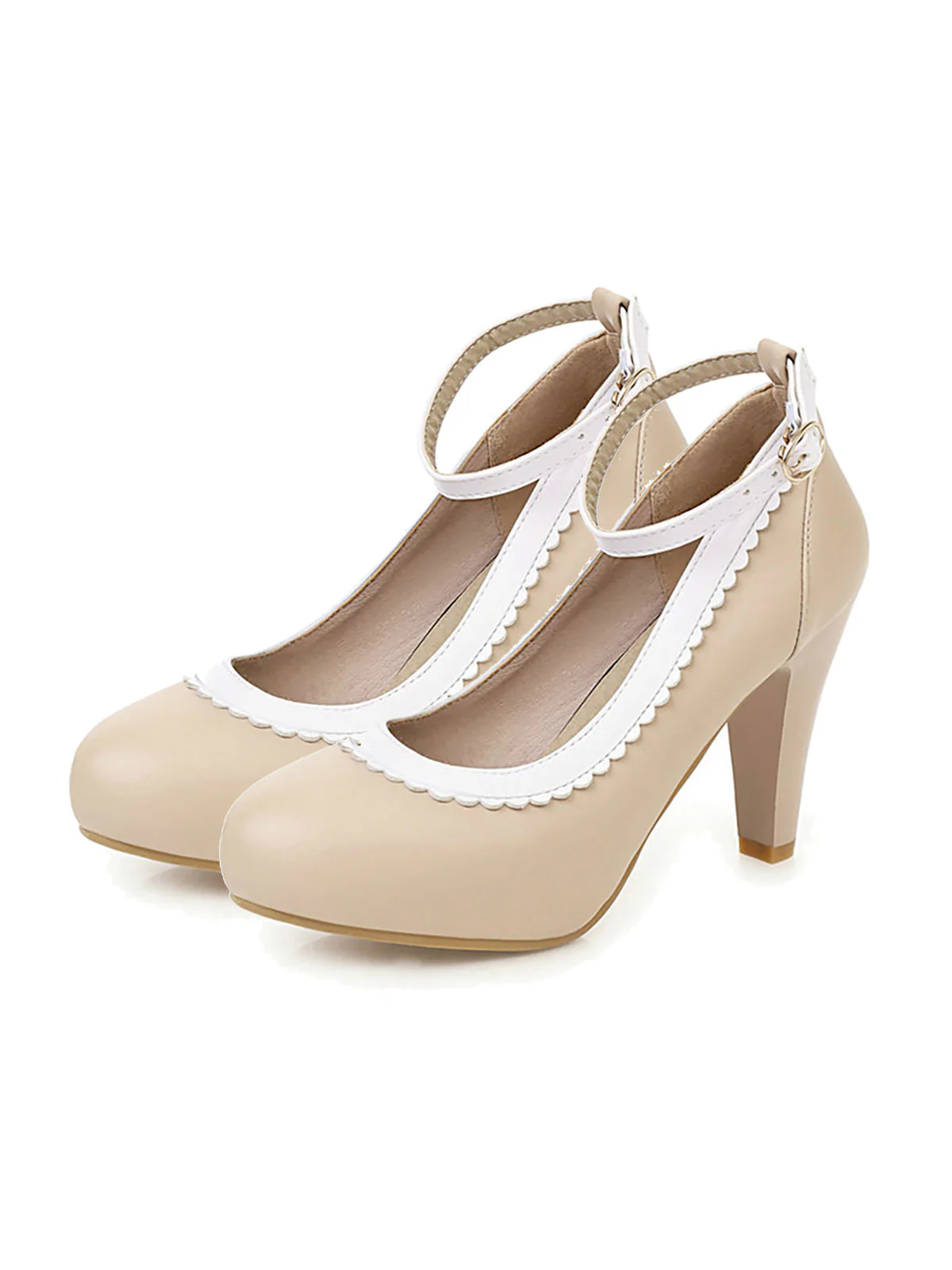 Retro Ankle Strap High Heels Shoes - Image 11