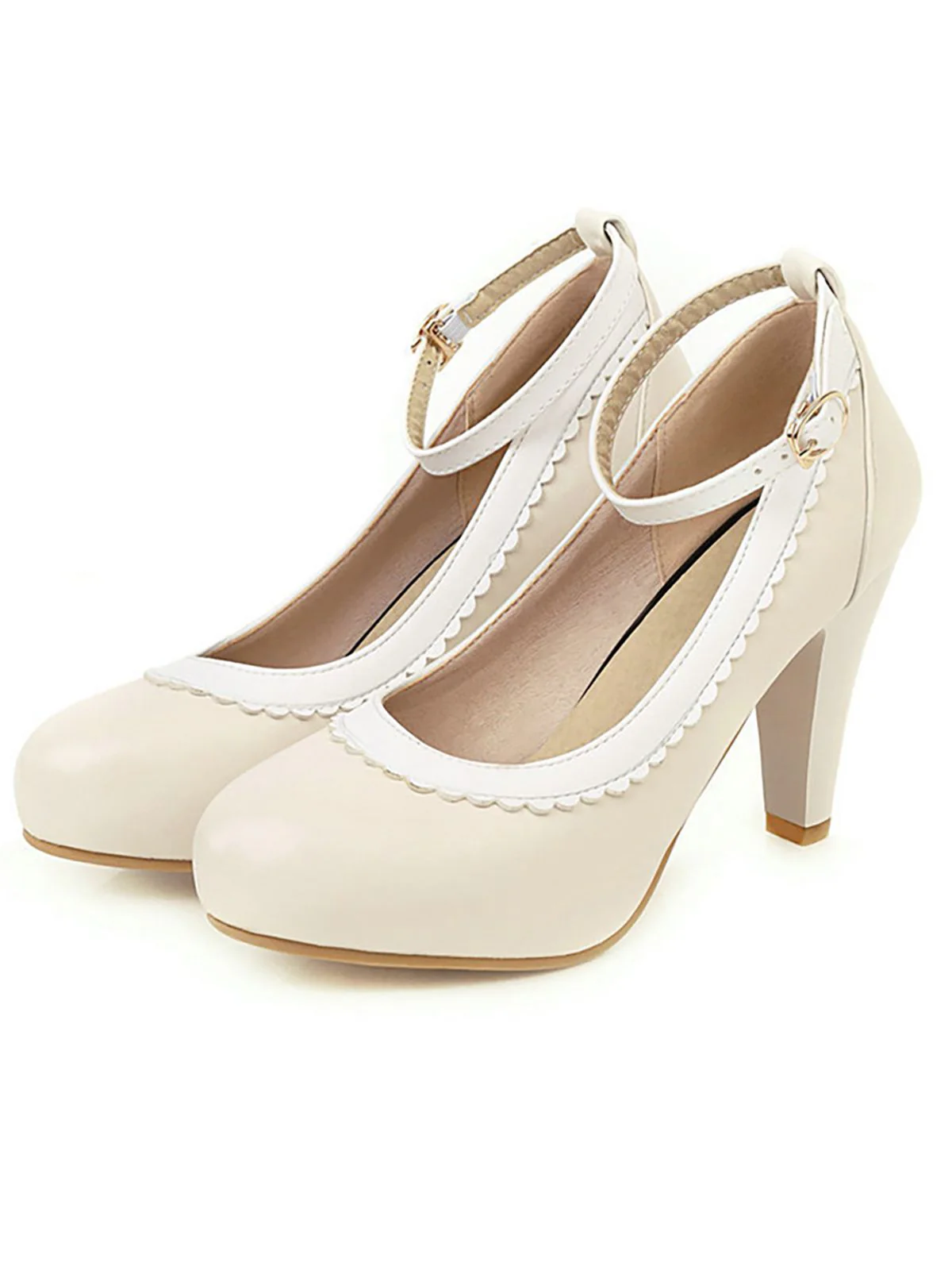 Retro Ankle Strap High Heels Shoes - Image 8