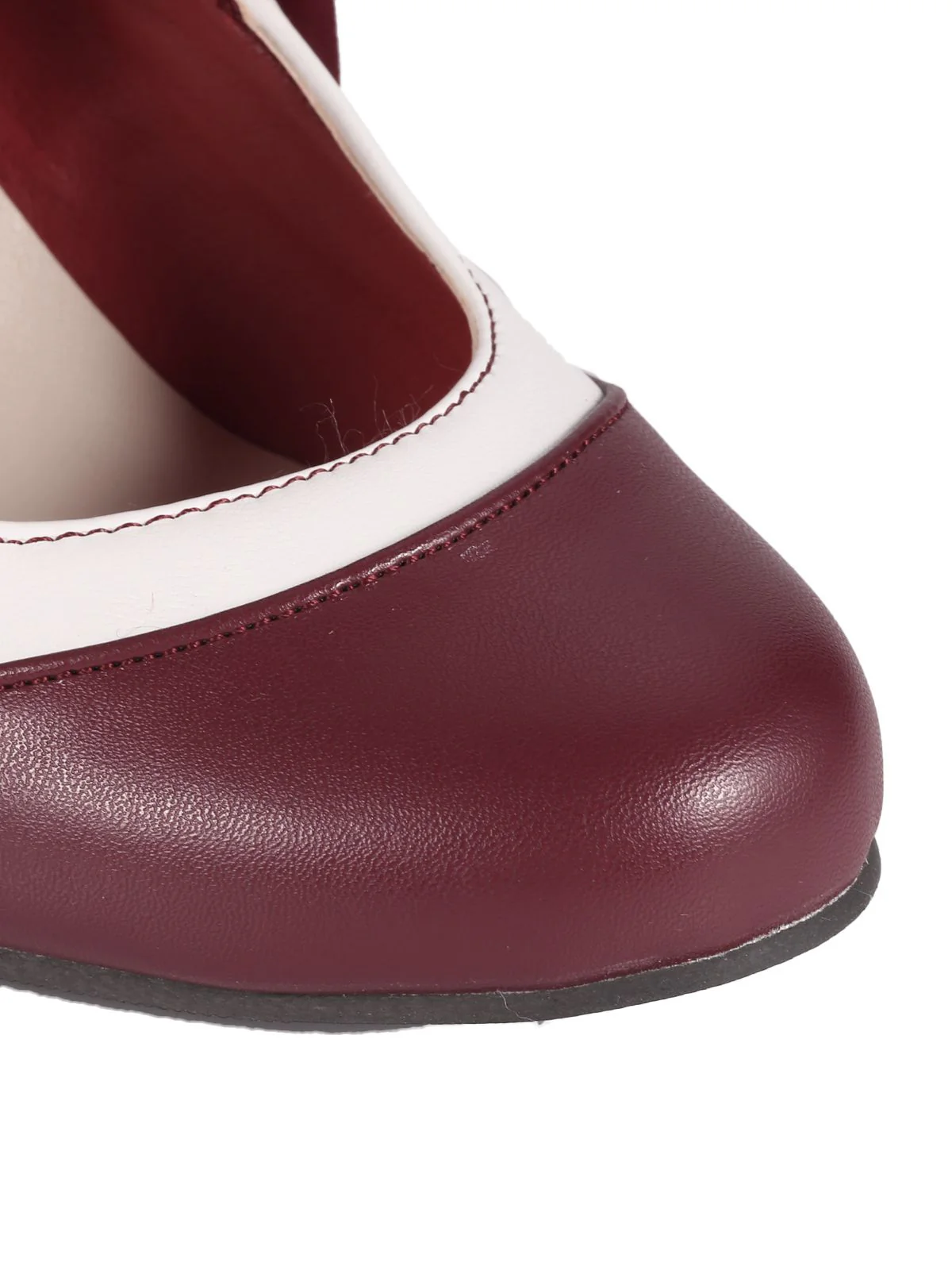 Retro Wine Red Lace-Up Stiletto Shoes - Image 6