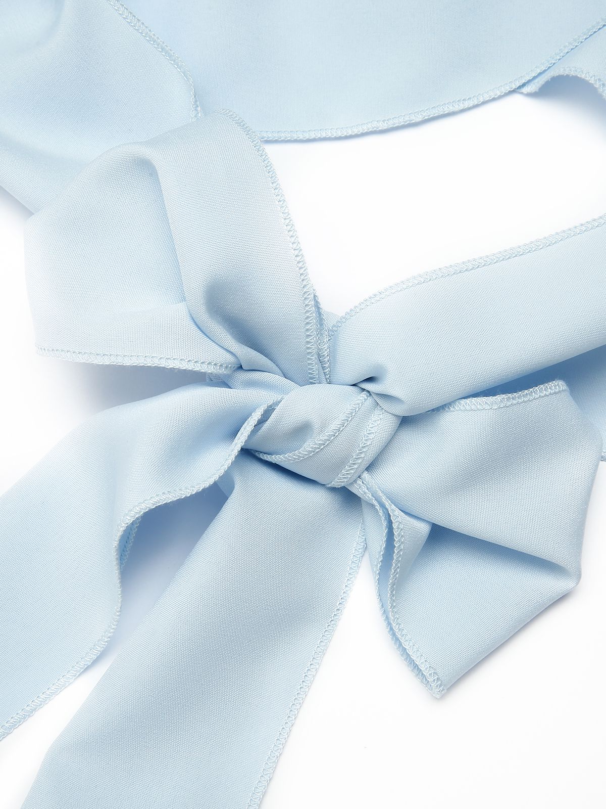 Sky Blue 1950s Solid Puff Sleeves Tops - Image 7