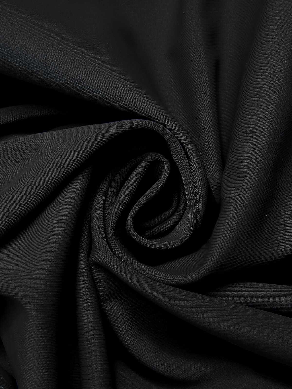 1950s Solid V-Neck One-Piece Swimsuit - Image 7