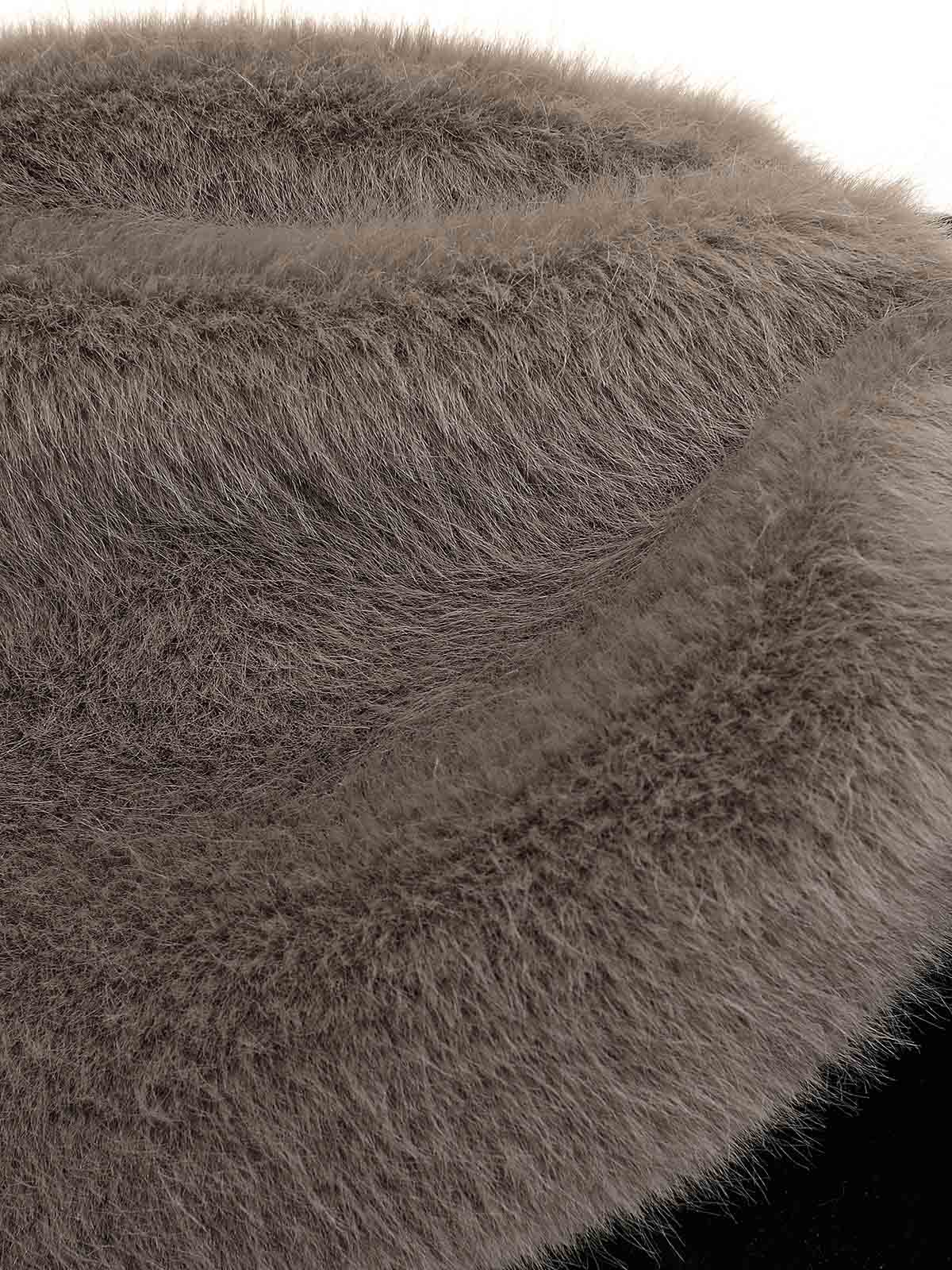 2PCS Black 1960s Solid Dress & Plush Cape - Image 8