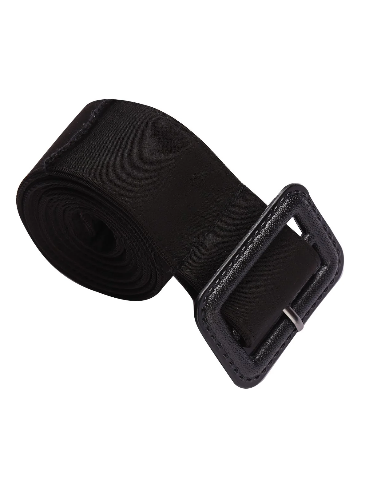 Black 1930s Polka Dot Patchwork Belt Jumpsuit - Image 10