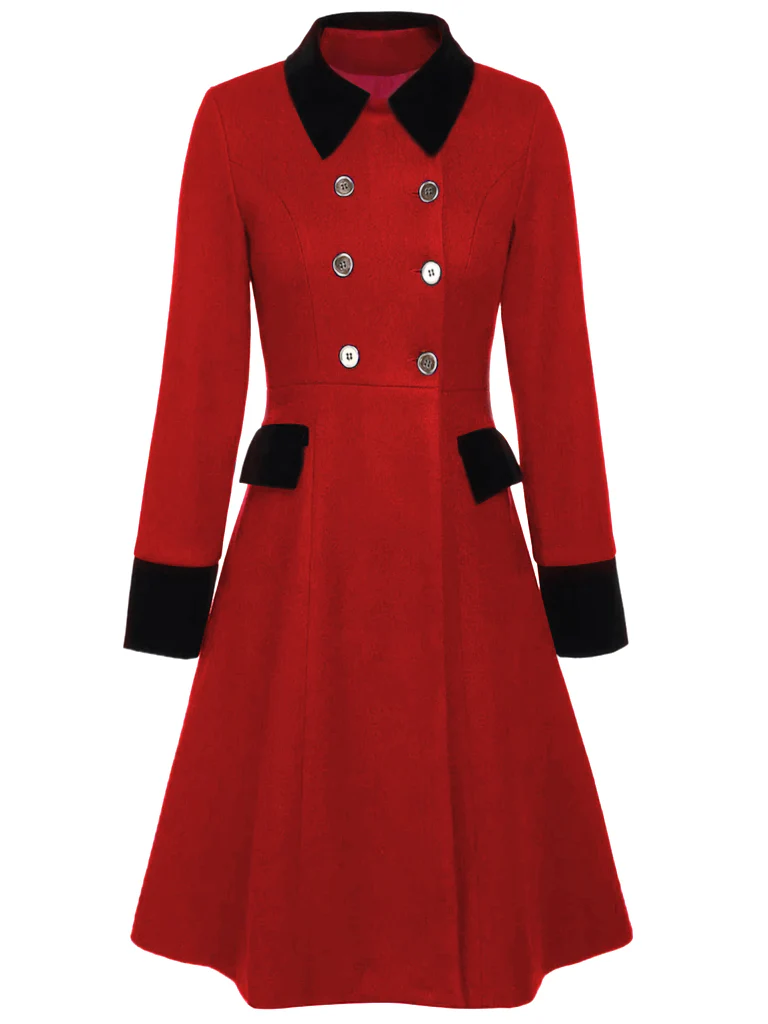 Dark Green 1940s Solid Button Coat - Image 13