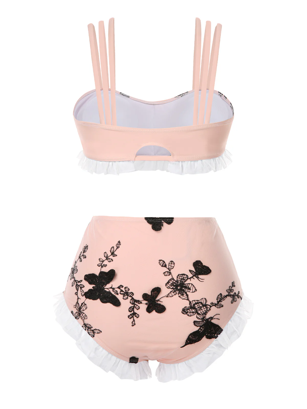 1950s Lace Strawberry Cami Tankini Set - Image 12