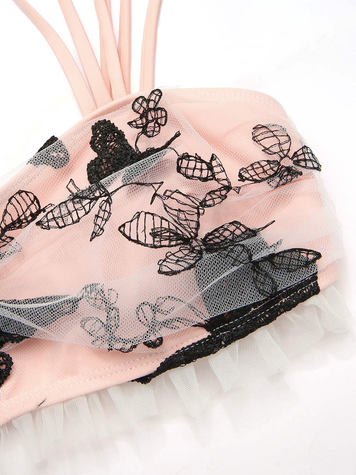 1950s Lace Strawberry Cami Tankini Set - Image 13