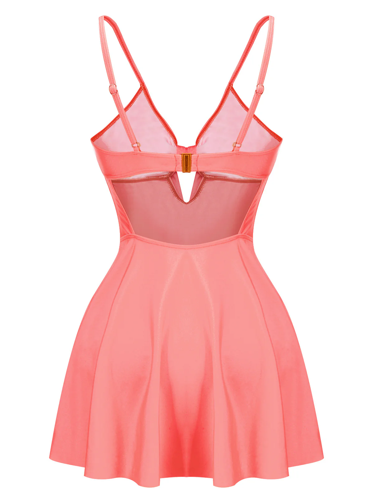Pink 1940s Bow Strap One-piece Swimsuit - Image 4