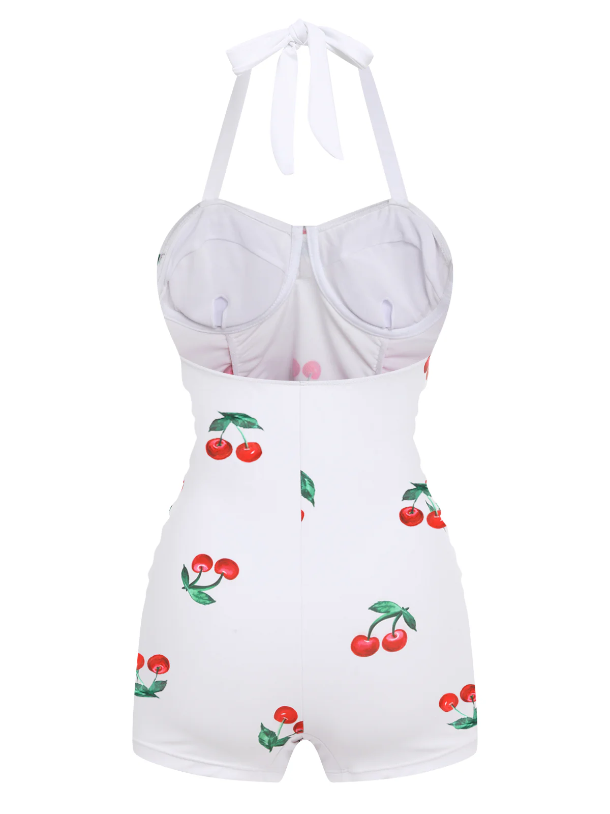 Retro 1950s Cherry Summer One-piece Swimsuit - Image 3