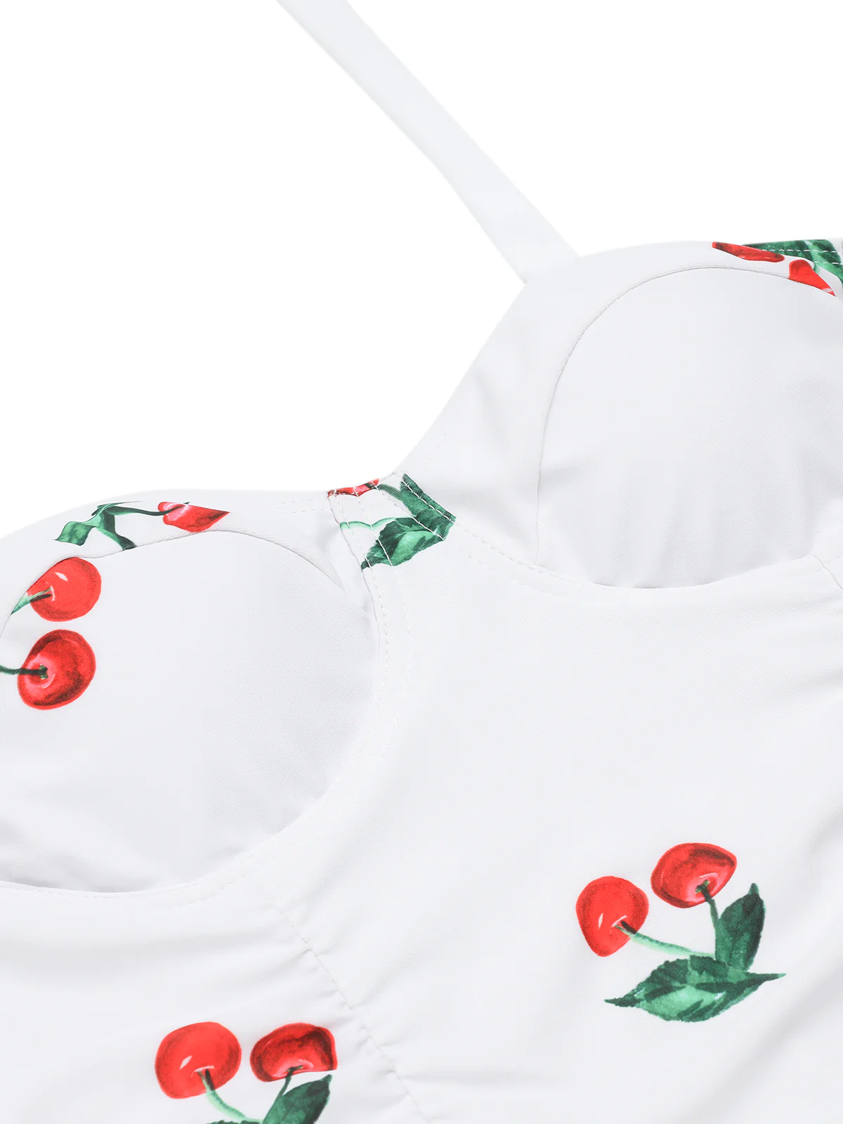 Retro 1950s Cherry Summer One-piece Swimsuit - Image 4