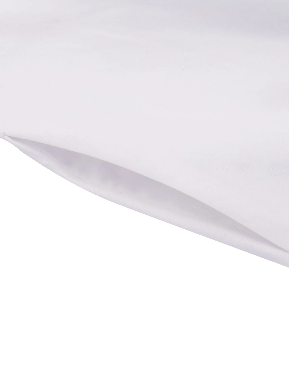 White 1950s Halter Belted Swing Dress - Image 7