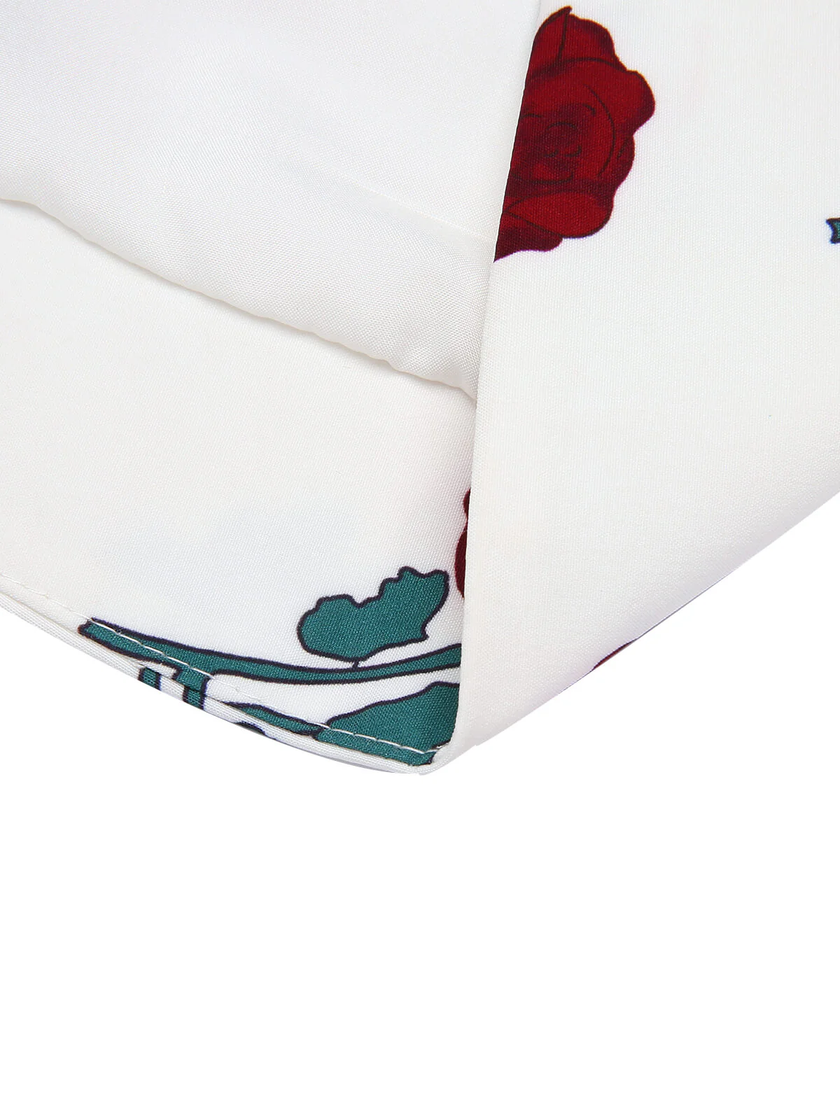 White 1950s Roses Vintage Sleeveless Top - Image 6