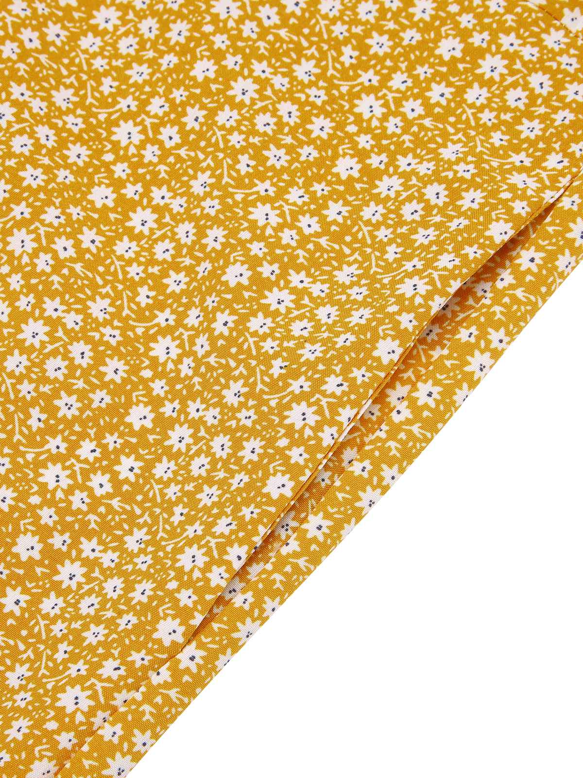 Yellow 1930s Floral Ruffles Tie Jumpsuit - Image 6