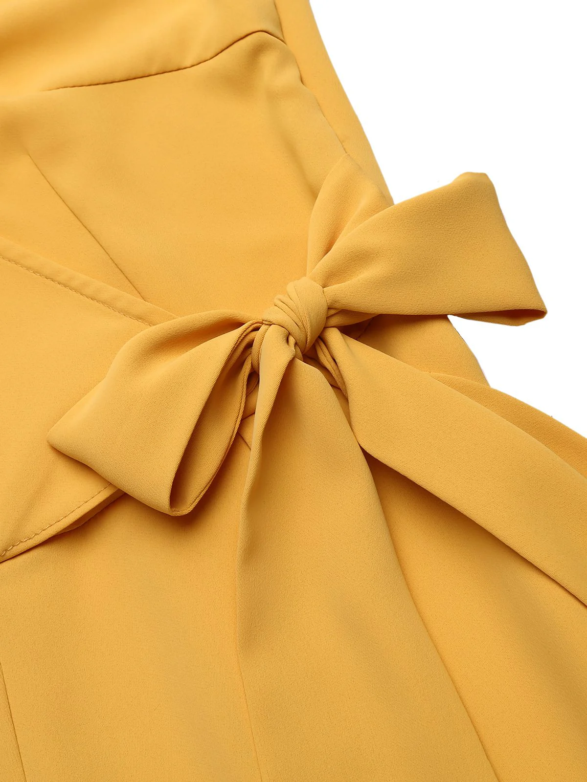 Yellow 1930s Halter Lace-Up Jumpsuit - Image 5