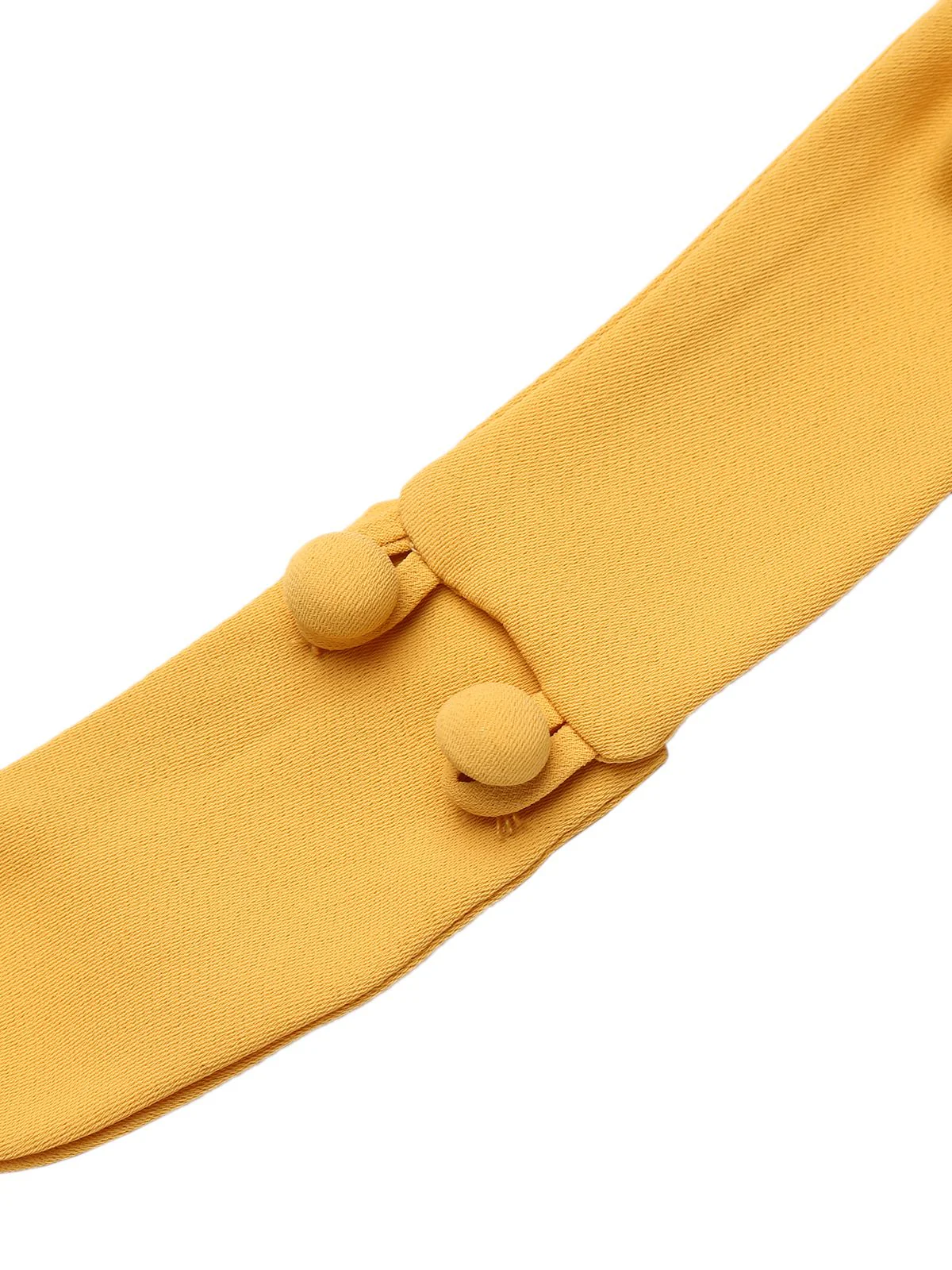 Yellow 1930s Halter Lace-Up Jumpsuit - Image 7