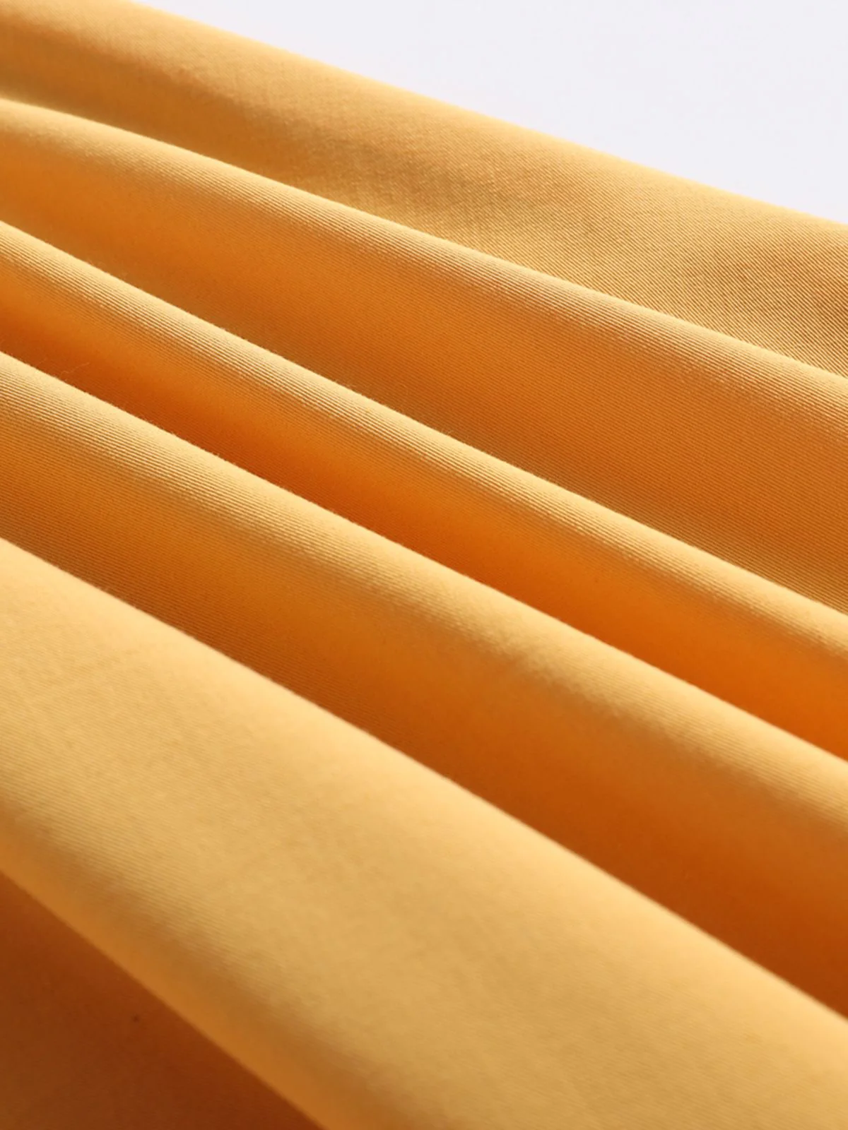 Yellow 1950s Solid Buttoned Swing Dress - Image 8