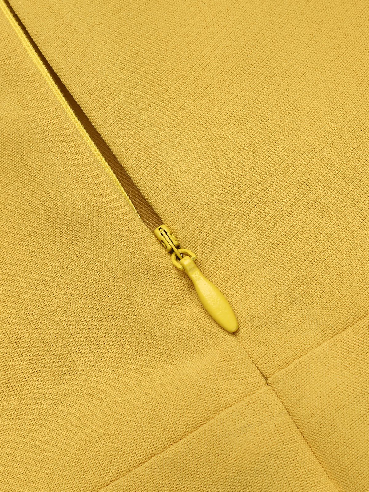 Yellow 1950s Spaghetti Strap Button Romper - Image 7